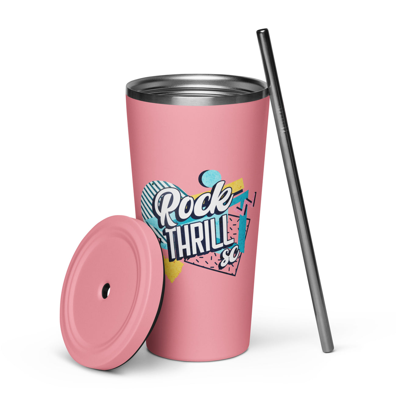 Rock the 90's insulated tumbler with a straw