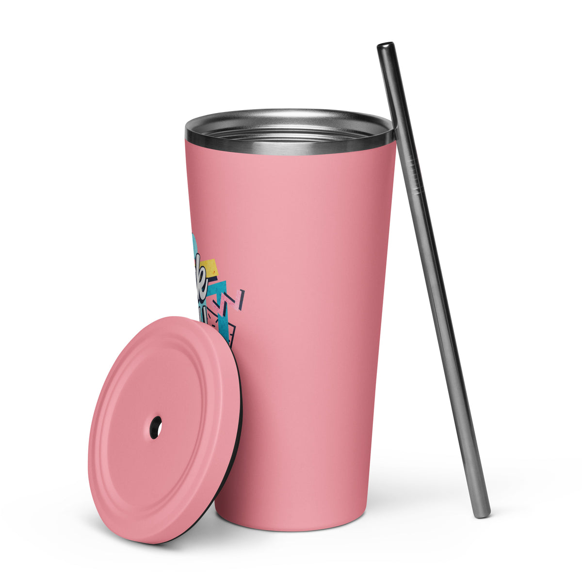 Rock the 90's insulated tumbler with a straw