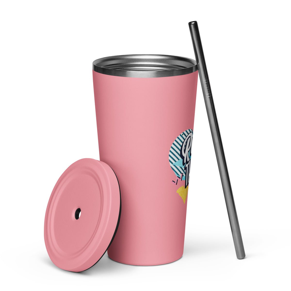 Rock the 90's insulated tumbler with a straw