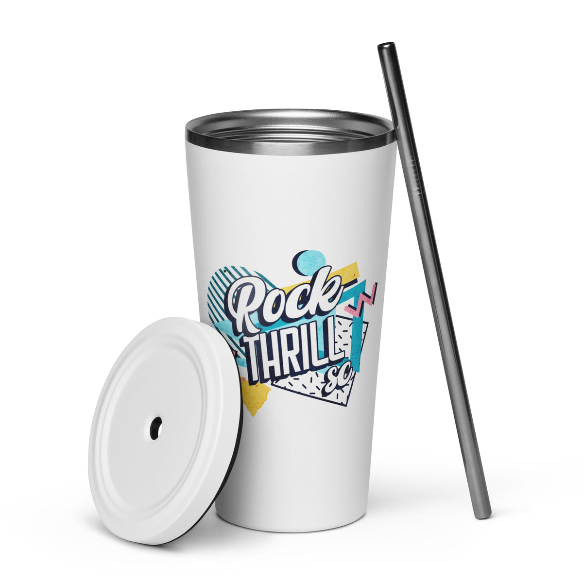 Rock the 90's insulated tumbler with a straw