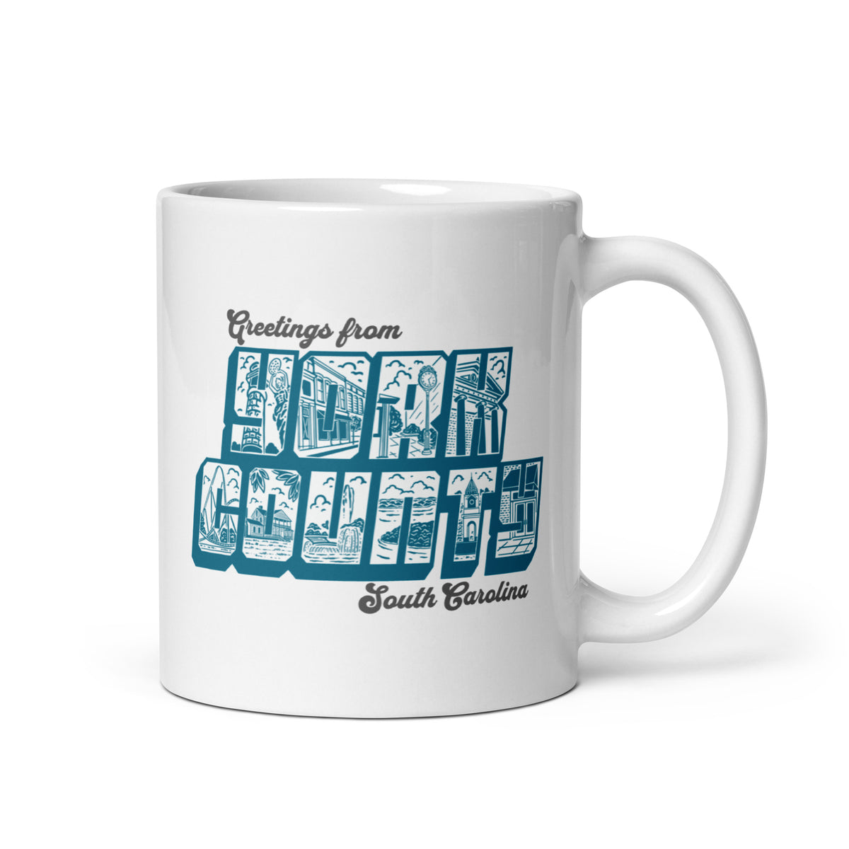 York County Post Card Mug